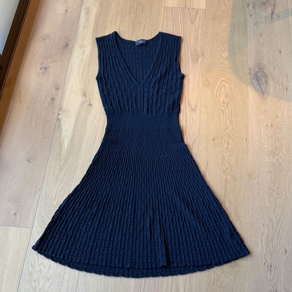 Elegant Black Knit Midi Dress